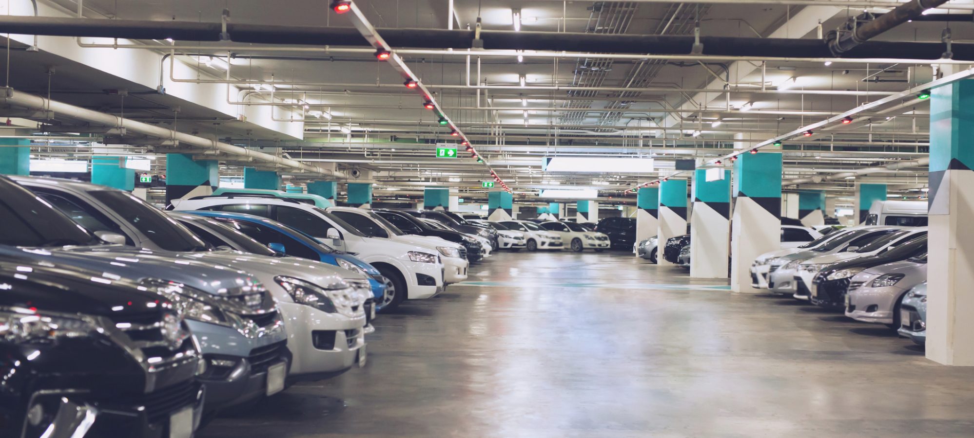 Image of cars in parking garage