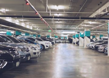 Image of cars in parking garage