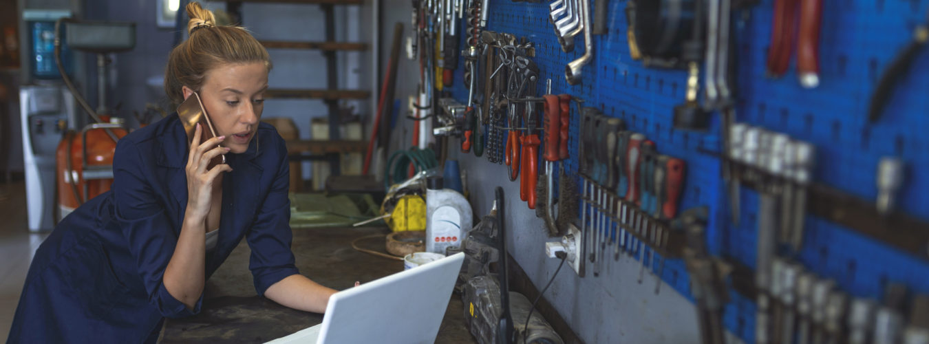 Mechanic in shop applying for paycheck protection loan