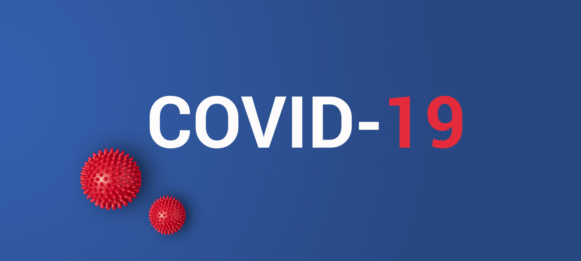 COVID-19 (coronavirus) with red balls