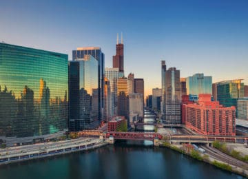 Cityscape of downtown Chicago, Illinois